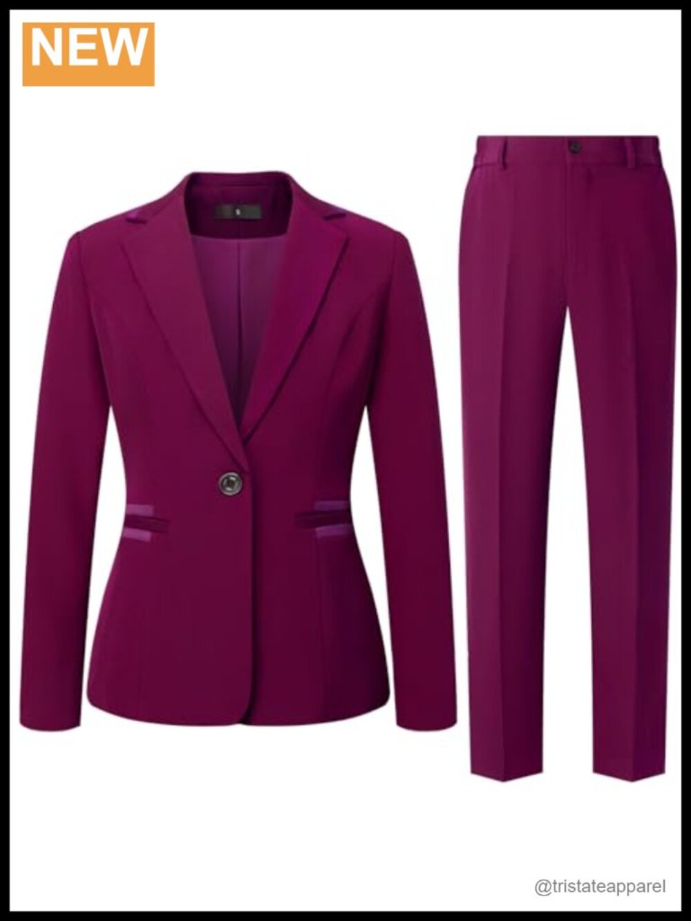 Women's 2 Piece Suit Set One Button Blazer & Pants Business Casual Outfit